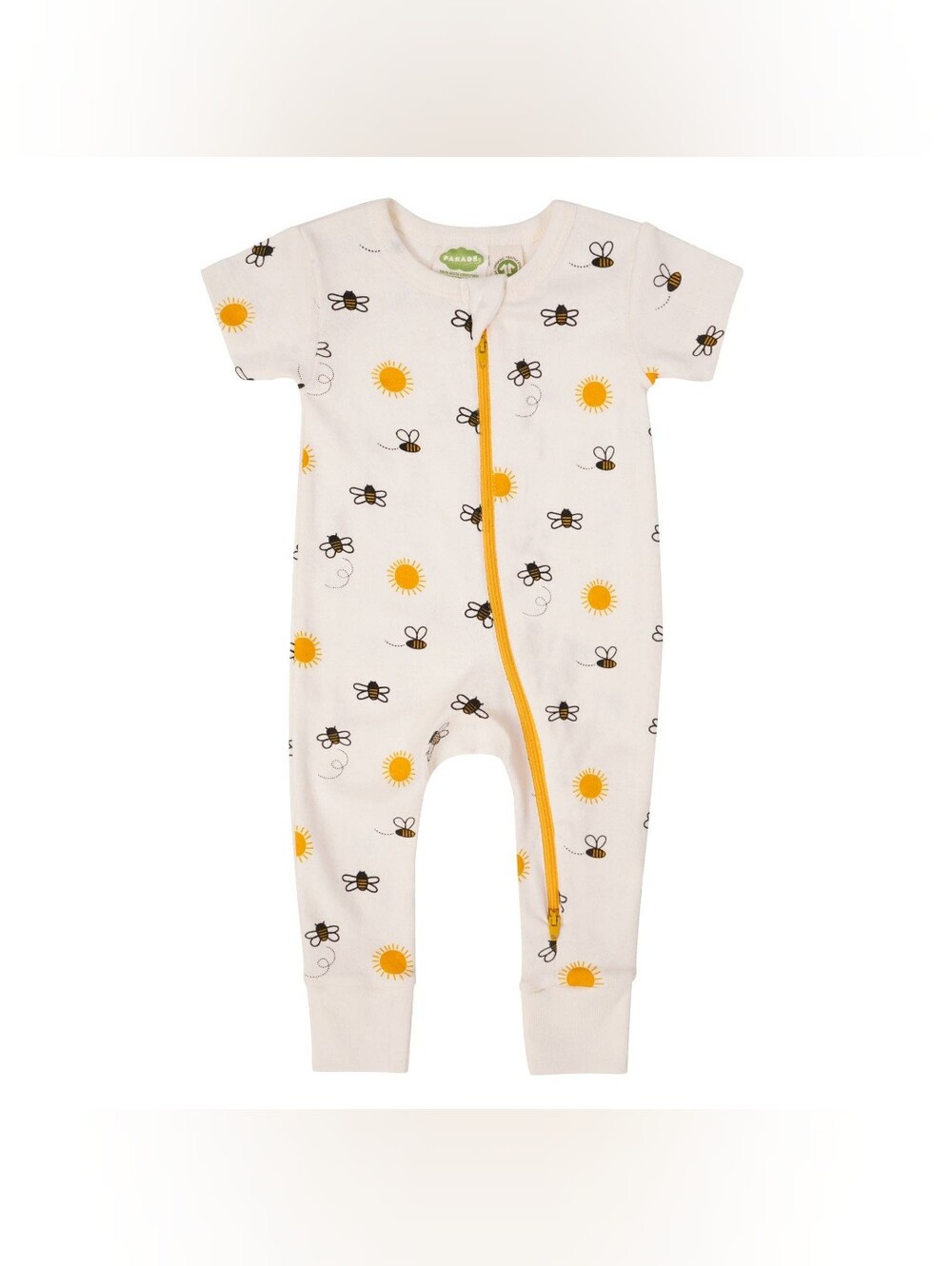 Parade Organics '2-Way' Zip Short Sleeve Romper
